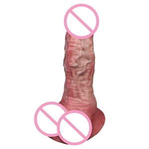 Wholesale Factory Cheap Female Masturbation Toys Shop Double Layer Silicone Y Soft Penis Realistic <b>Dildo</b> for Women - Product Image 4