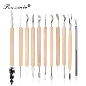Panwenbo Ensemble d'outils de sculpture en argile 11 pièces Outils de sculpture et de sculpture en poterie en métal pour fournitures d'art - Product Image 1