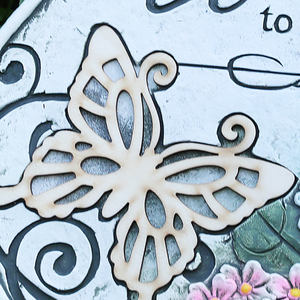 Pierres de marche en bois avec des papillons, art décoratif, idéal pour le jardin, la pelouse ou une cour - Product Image 5