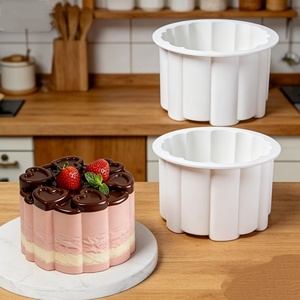 Love-Shaped Round Mold Mousse Chocolate Cake Non-Stick Easy-Release Oven <b>Safe</b> Baking DIY <b>Tool</b> Cross-Border - Product Image 2