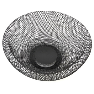 Modern Round Metal Fruit Basket Black Durable <b>Standing</b> Type Food Container for Kitchen Storage - Product Image 5