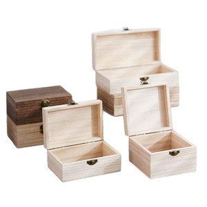 Wooden Jewelry Storage <b>Box</b> Solid Wood Desktop Organizer For Jewelry Watches <b>Small</b> Gift <b>Box</b> <b>With</b> <b>Lid</b> - Product Image 5