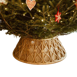 Falda tejida con cuello de árbol de mimbre Natural para Navidad, falda Bohemia, decoración para el hogar, venta al por mayor, de Vietnam - Product Image 4