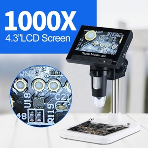 720P Microscope Numérique pour la Réparation Mobile 1000X avec 4.3 pouces ÉCRAN LCD 8LED Batterie au Lithium Intégrée avec socle - Product Image 3