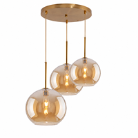 Lustre en verre décoratif moderne pour hôtel, villa, restaurant, bar, café, éclairage de plafond intérieur