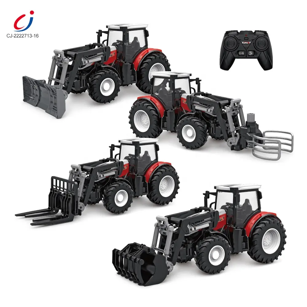 Chengji nouveau jouet 2.4Ghz construction ferme jouet tracteur modèle 1/24 télécommande rc tracteur jouets agricoles