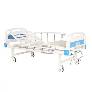 Hospital Furniture Clinic Patient Bed 2 Function Icu Medical Nursing Care Bed 2 Crank Manual Hospital Bed For Patient