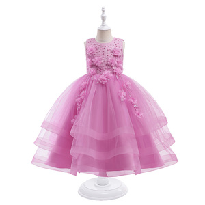 Robe d'été pour filles, tenue de princesse avec nœud et fleurs, vêtements de mariage pour enfants, Costume de fête d'anniversaire pour bébés, 2022 - Product Image 6