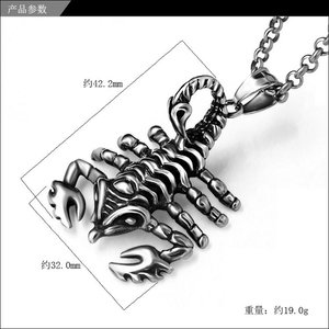 Collier de <span class=keywords><strong>scorpion</strong></span> pour homme et femme, bijou unisexe de couleur argent, pendentif de <span class=keywords><strong>Scorpion</strong></span>, Punk <span class=keywords><strong>Rock</strong></span>, cadeau de noël - Product Image 6