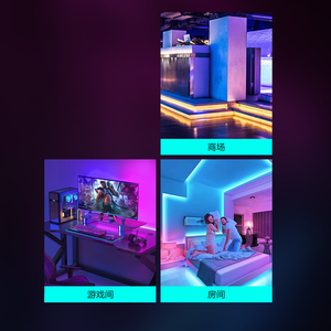 Tira de luces LED RGB de 4 m con control remoto KSC 1501 para decoración de iluminación interior y exterior - Product Image 6