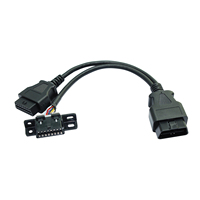 Sudut kanan Universal 16 Pin OBD II OBD2 Splitter Y kabel terbuka J132 1 konektor pria ke 2 wanita dengan braket dudukan Underdash