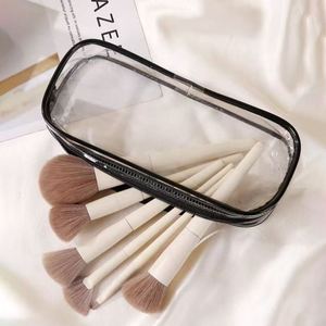 Multifunctional Pvc Zipper Makeup Pouch Transparent Pencil <b>Clear</b> Travel Cosmetic Brush <b>Bag</b> - Product Image 5