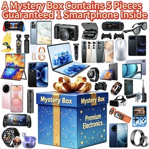 Boîte mystère électronique garantie avec <span class=keywords><strong>smartphone</strong></span> inclus, <span class=keywords><strong>smartphone</strong></span> 5G, montre connectée, écouteurs, tablette, 5 pièces, boîte mystère de grande valeur - Product Image 1