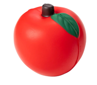 Groothandel PU rode appelvormige squishy stressbal stress speelgoed fruit squishy stressbal knijp promotieartikelen op maat gemaakte speelgoed