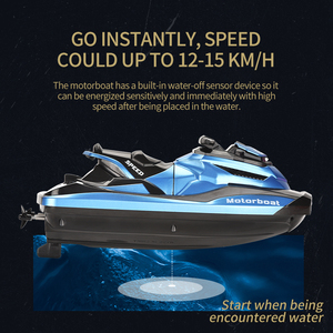 Alta velocidad 2,4G 4 canales 1:47 Shark Ship RC Speed Boat RC Boat Racing Control remoto Lancha con protección impermeable - Product Image 5