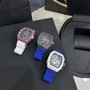 Orologio Meccanico da <span class=keywords><strong>Uomo</strong></span> in Fibra di Carbonio di Alta Qualità con Design Trasparente e Traforato - Product Image 1