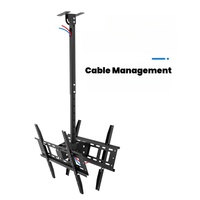 Fácil instalación Soporte de TV colgante duradero Suministro de fábrica Soporte de TV de techo de doble inclinación de pantalla Se adapta a televisores de plasma LCD LED de 32-55"