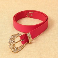 Ceinture en cuir PU JULUN pour femme, ceinture dorée de luxe vintage avec boucle gravée florale, accessoire élégant et brillant pour robe