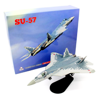 Modèle d'avion Su-57 à l'échelle 1/72, modèle moderne en métal et mousse, simulation de bombardier, chasseur en alliage, nouveauté créative, décoration de bureau