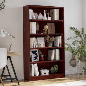 Modern Wood Bookshelf 5 Shelf 60 Inches <b>Tall</b> Wide Bookcase for Living Room Bedroom Office <b>Storage</b> Display - Product Image 5