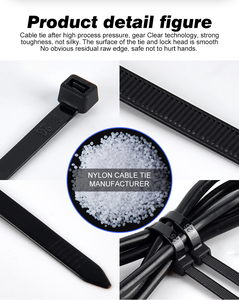 उच्च शक्ति केबल टाई नायलॉन 66 ज़िप संबंध 100 पीसी/pkt 4.8 * मिमी * 350 मिमी 14 इंच प्लास्टिक रैपिंग ज़िप संबंध - Product Image 6