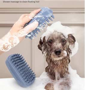 Brosse de bain massante antidérapante pour animaux de compagnie, outil de nettoyage et de toilettage, grand modèle pour chiens et chats, éliminateur de poils - Product Image 3