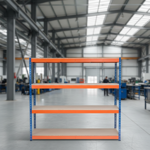 Estanterías Industriales Resistentes de 4 Niveles, Unidad de Estanterías de Acero para Garajes, Talleres y Almacenes - Product Image 1