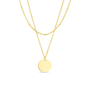 Arvo Layered <b>Disc</b> Necklace - <b>Gold</b> by Arvo - Product Image 5