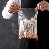 Supermarkt productenzakken op rol, food grade HDPE, hitteverzegelde verpakkingen, plastic zakken met aangepaste bedrukking voor zakelijke winkels