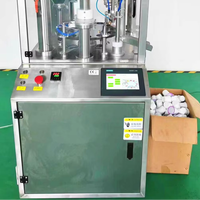 Machine de scellage et d'emballage de capsules de café en aluminium à service unique rotatif de petite taille avec fonction d'azote