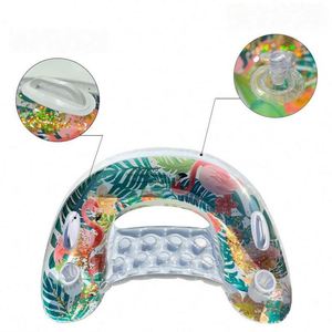 Transat gonflable Flamingo scintillant en PVC souple écologique pour adultes – Idéal pour l'été - Product Image 3