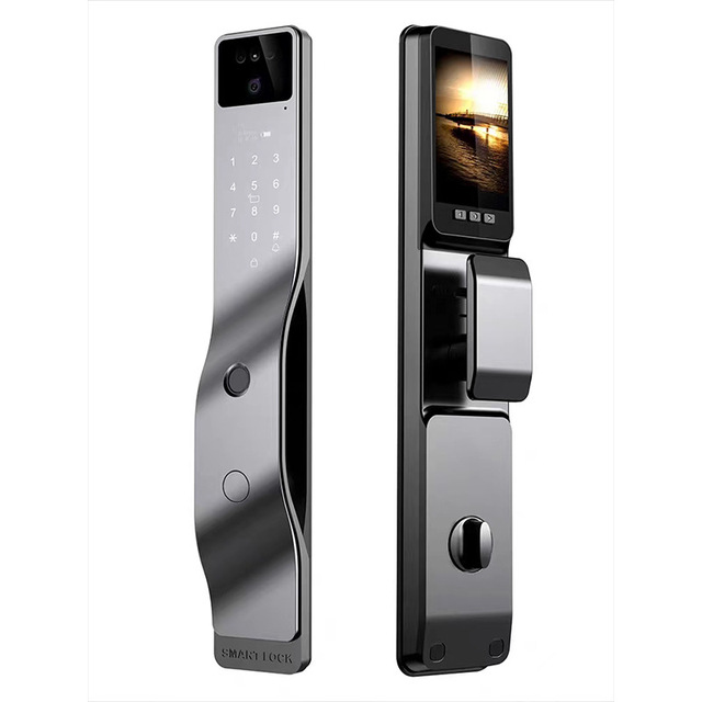 Smart Lock Fingerprint Palm Vein Recognition 3D Facial Recognition Password Anti-Theft Aluminium Alloy Cloud Entrance Doors