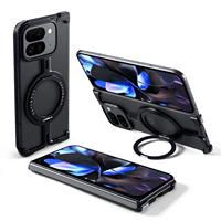Coque de Téléphone en Métal Assemblée avec Support Rotatif à 360 Degrés pour Google Pixel 9 Pro Fold