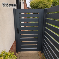 Portail piétonnier en aluminium thermolaqué écologique, clôture de jardin en métal