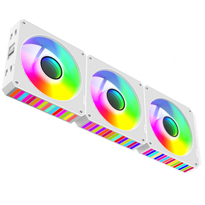 Ventilador de refrigeración para chasis de ordenador, empalme de 120x120x25mm, especificaciones compatibles con luces de ritmo musical ARGB, ventilador de bloques de construcción - Product Image 6