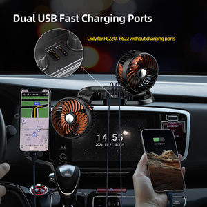 YATE <b>Fan</b> 5 Inch Blade Stepless Wind Speed 24V/12V USB Double <b>Heads</b> Foldable Summer Car Truck Accessory F622 CE Car <b>Fan</b> - Product Image 3