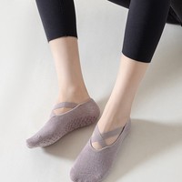 Chaussettes de yoga antidérapantes en silicone pour femmes, respirantes et absorbant la transpiration, idéales pour le Pilates, la danse et les sports d'intérieur (japonais, coréen)