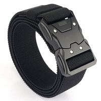 Vente en gros de ceinture tactique classique tissée en tissu pour hommes en plein air boucle à dégagement rapide ceinture tactique extensible élastique