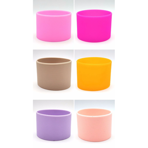 Manchon isolant en silicone antidérapant à grain croisé pour tasses en verre – <span class=keywords><strong>Protection</strong></span> pour tasses à thé et à eau - Product Image 2