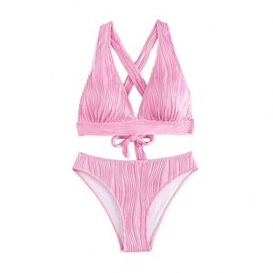 Maillot de bain brésilien sexy pour femme, <span class=keywords><strong>double</strong></span> doublure, sans couture, style bikini - Product Image 2