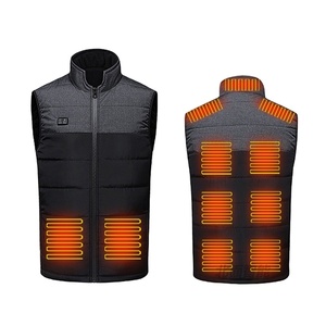 Venta al por mayor de chalecos calientes de temperatura constante de calefacción y carga de control Dual inteligente de temperatura ajustable ropa de calefacción - Product Image 1