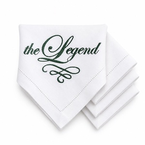 Embroidered Handmade Cotton-<b>linen</b> Napkins <b>Placemat</b> Organic Fabric Personalized Hemstitch Wedding Custom Monogram Machine - Product Image 3