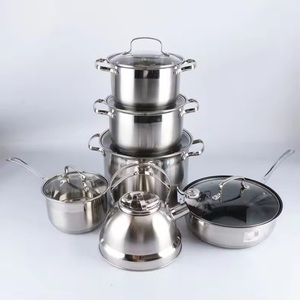 Juego de Ollas de Acero Inoxidable de Alta Calidad para el Hogar, con Tapas de Vidrio y Hervidor de Agua, Venta al Por Mayor de Fábrica - Product Image 4