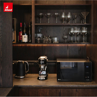 Allandgroup - Porte de meuble en placage de bois naturel très populaire récemment, couleur noyer noir, mélamine, pour armoire de cuisine