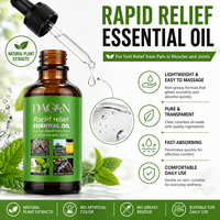 Mélange d'huiles essentielles DAQAN pour massage, menthe poivrée et eucalyptus, huile de massage corporel à absorption rapide pour les muscles et les articulations