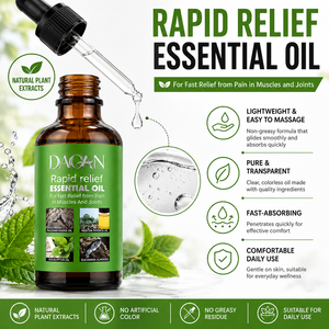 Mélange d'huiles essentielles DAQAN pour massage, menthe poivrée et eucalyptus, <span class=keywords><strong>huile</strong></span> de massage corporel à absorption rapide pour les muscles et les articulations - Product Image 2
