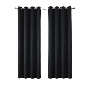 Rancho Black Blackout Curtain Solid Thermal Insulated Window Treatment Blackout Drapes Draperies For Bedroom