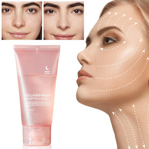 Collagen Facial Moisturizing Brighten Hydrating <b>Smooth</b> Face Firming Skin Care Mask With <b>Brush</b> Wrapping Peel Off - Product Image 6