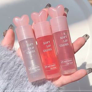 Tube de gloss à lèvres en forme de cœur avec grand pinceau, conteneur vide de 8,5 ml, tubes et emballages personnalisés pour gloss à lèvres - Product Image 1