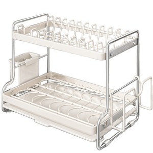 Kitchen Dish Rack Stainless Steel <b>Collapsible</b> Drain Basket Multi Functional <b>Storage</b> For Countertop L Size - Product Image 4